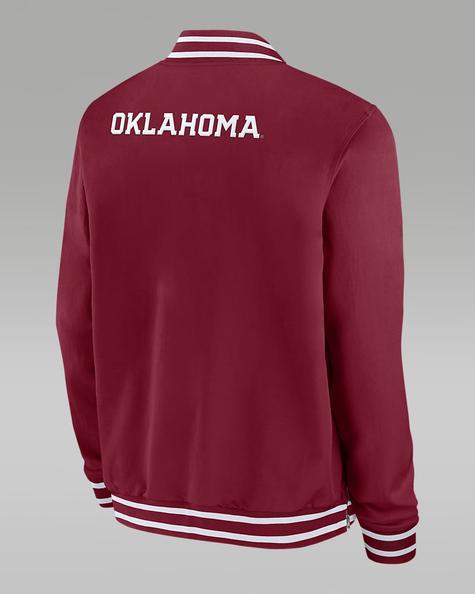 Oklahoma sooners letterman jacket top